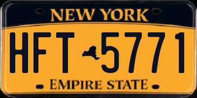 NY license plate HFT5771