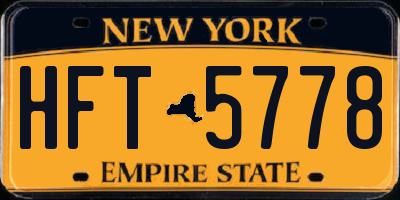 NY license plate HFT5778
