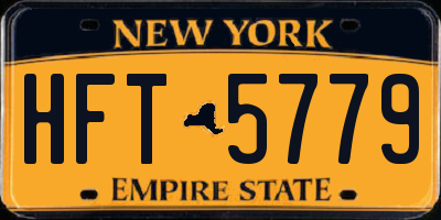NY license plate HFT5779