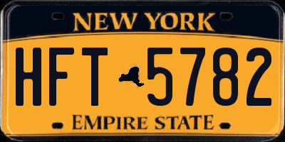 NY license plate HFT5782