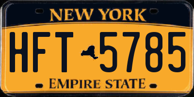NY license plate HFT5785