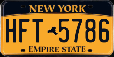 NY license plate HFT5786