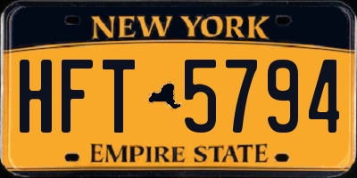 NY license plate HFT5794