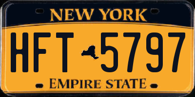 NY license plate HFT5797