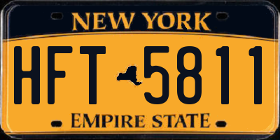 NY license plate HFT5811
