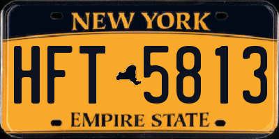 NY license plate HFT5813