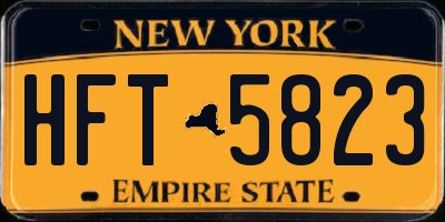 NY license plate HFT5823