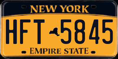 NY license plate HFT5845