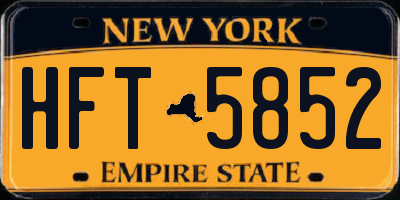 NY license plate HFT5852