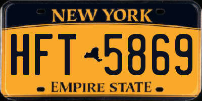 NY license plate HFT5869