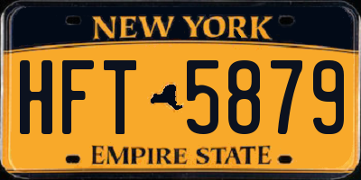 NY license plate HFT5879