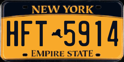 NY license plate HFT5914