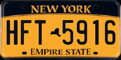 NY license plate HFT5916