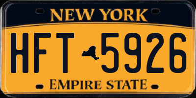 NY license plate HFT5926