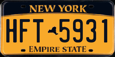 NY license plate HFT5931