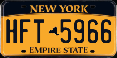 NY license plate HFT5966
