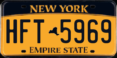 NY license plate HFT5969