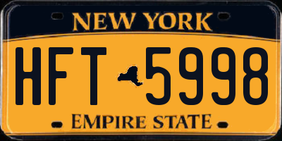 NY license plate HFT5998