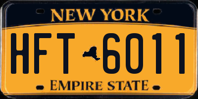 NY license plate HFT6011