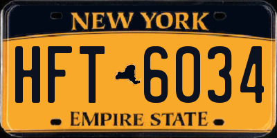 NY license plate HFT6034