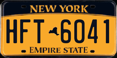 NY license plate HFT6041