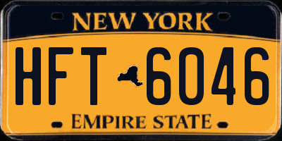NY license plate HFT6046