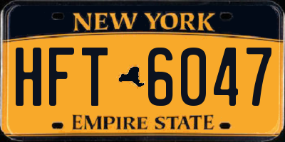 NY license plate HFT6047