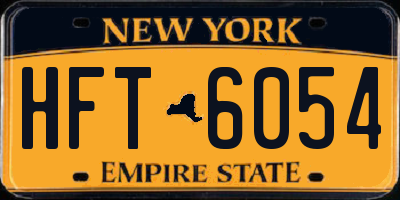 NY license plate HFT6054