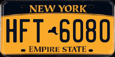 NY license plate HFT6080