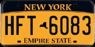 NY license plate HFT6083