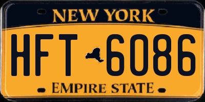 NY license plate HFT6086