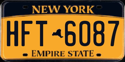 NY license plate HFT6087