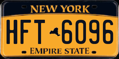 NY license plate HFT6096