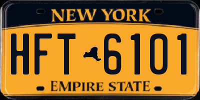 NY license plate HFT6101
