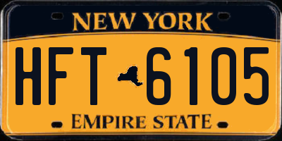 NY license plate HFT6105