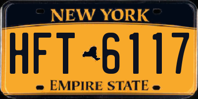 NY license plate HFT6117