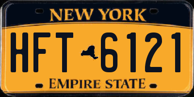 NY license plate HFT6121
