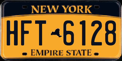 NY license plate HFT6128