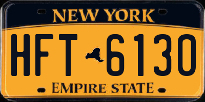 NY license plate HFT6130