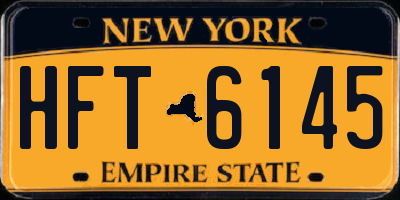 NY license plate HFT6145