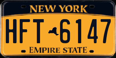 NY license plate HFT6147