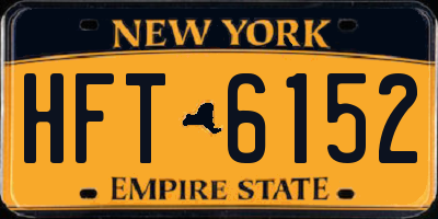 NY license plate HFT6152