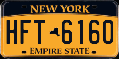 NY license plate HFT6160