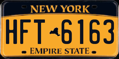 NY license plate HFT6163