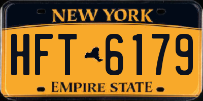 NY license plate HFT6179
