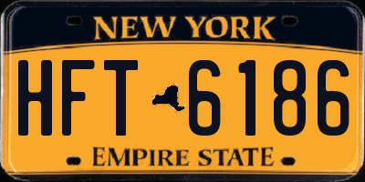 NY license plate HFT6186