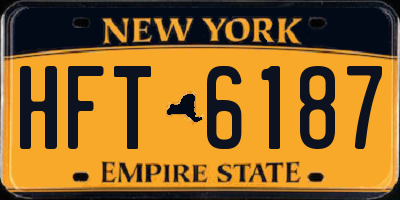 NY license plate HFT6187