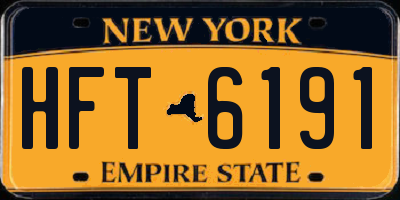 NY license plate HFT6191