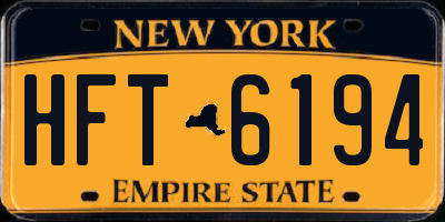 NY license plate HFT6194