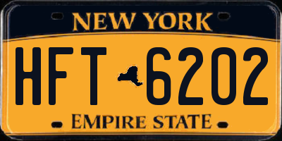 NY license plate HFT6202